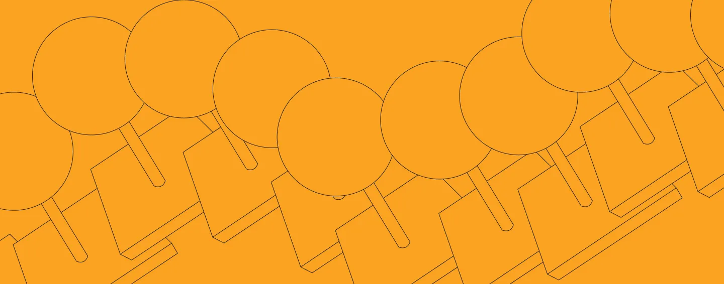 Joystick vector on orange background