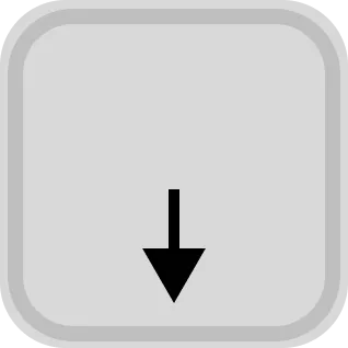Vector keyboard down button