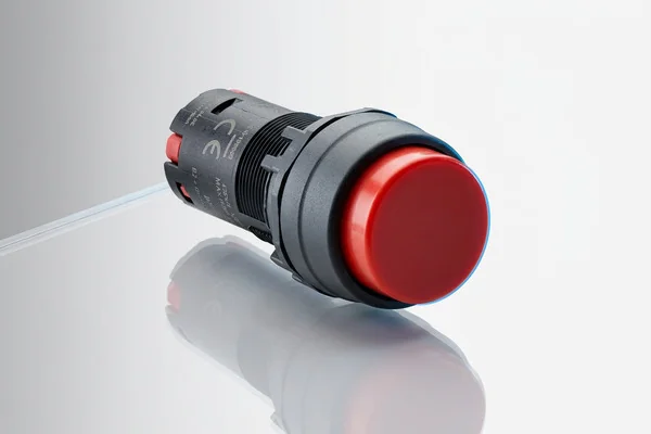 Botão de comando Saliente Monobloco Vermelho Lovato Electric — código LMPB204S01