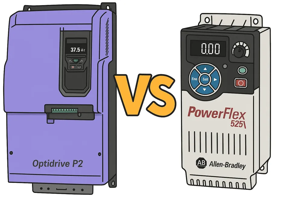 Conversão PowerFlex 525 para Optidrive P2 — Solução robusta para a indústria de alimentos