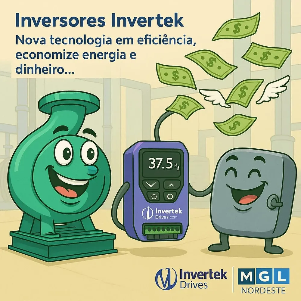 Redução de Consumo de energia importa? Com os Inversores de Frequência Invertek Drives você economiza muito.