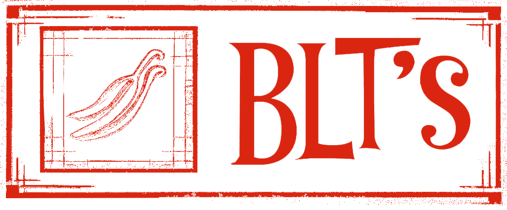 BLT's Breakfast, lunch and takeout red logo