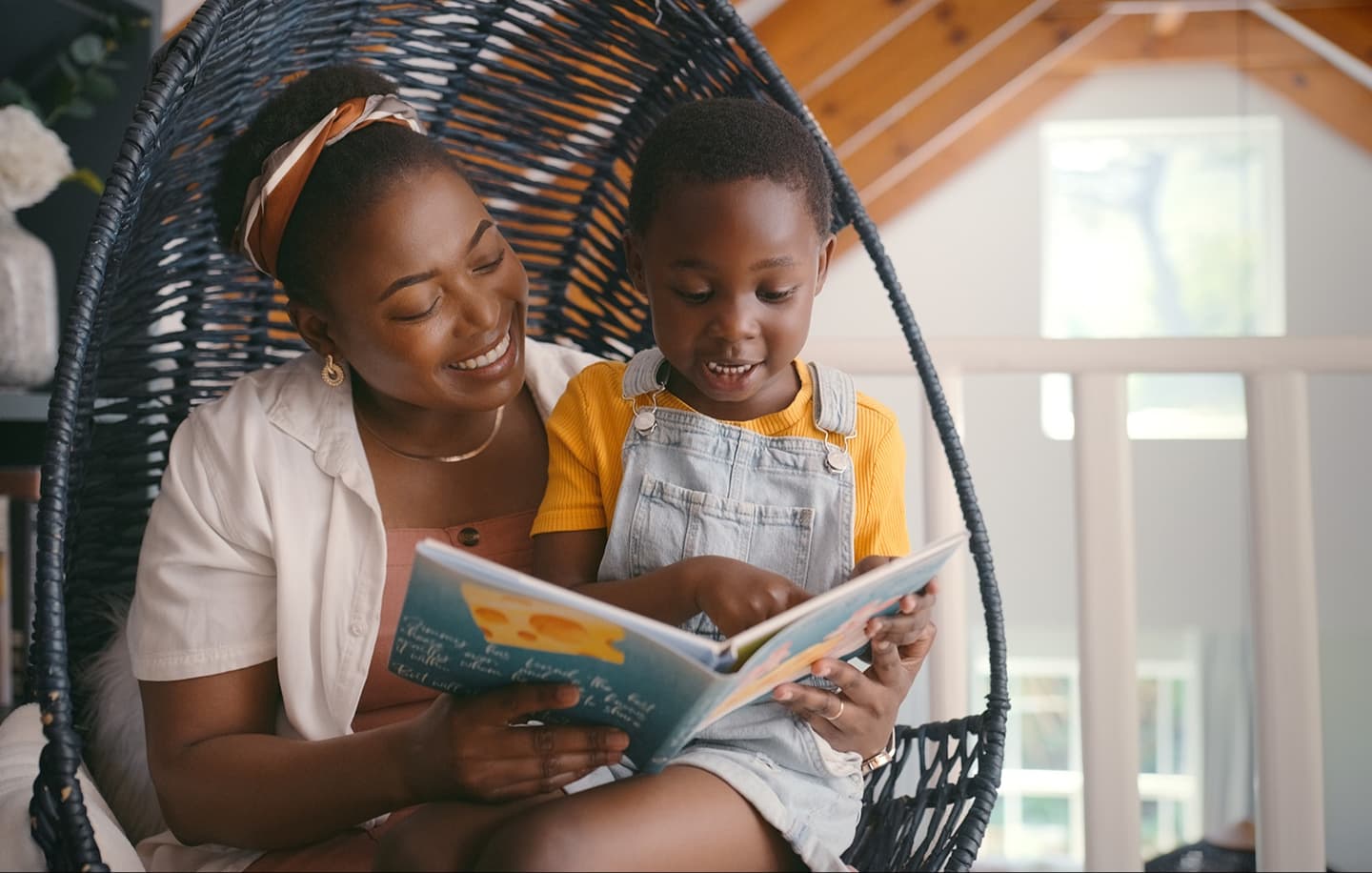 Parent reading with child
