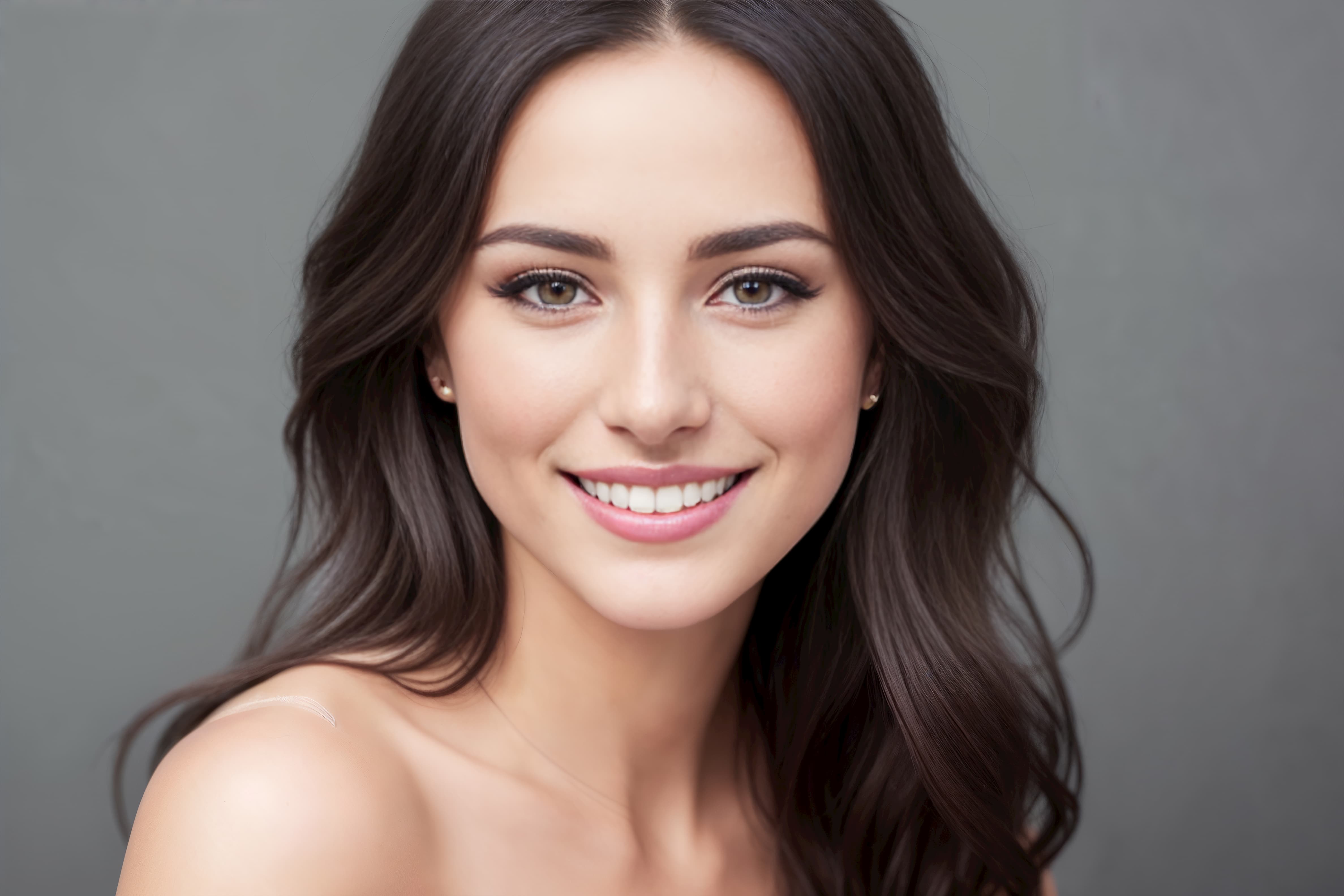 lovely woman with brown hair smiling 