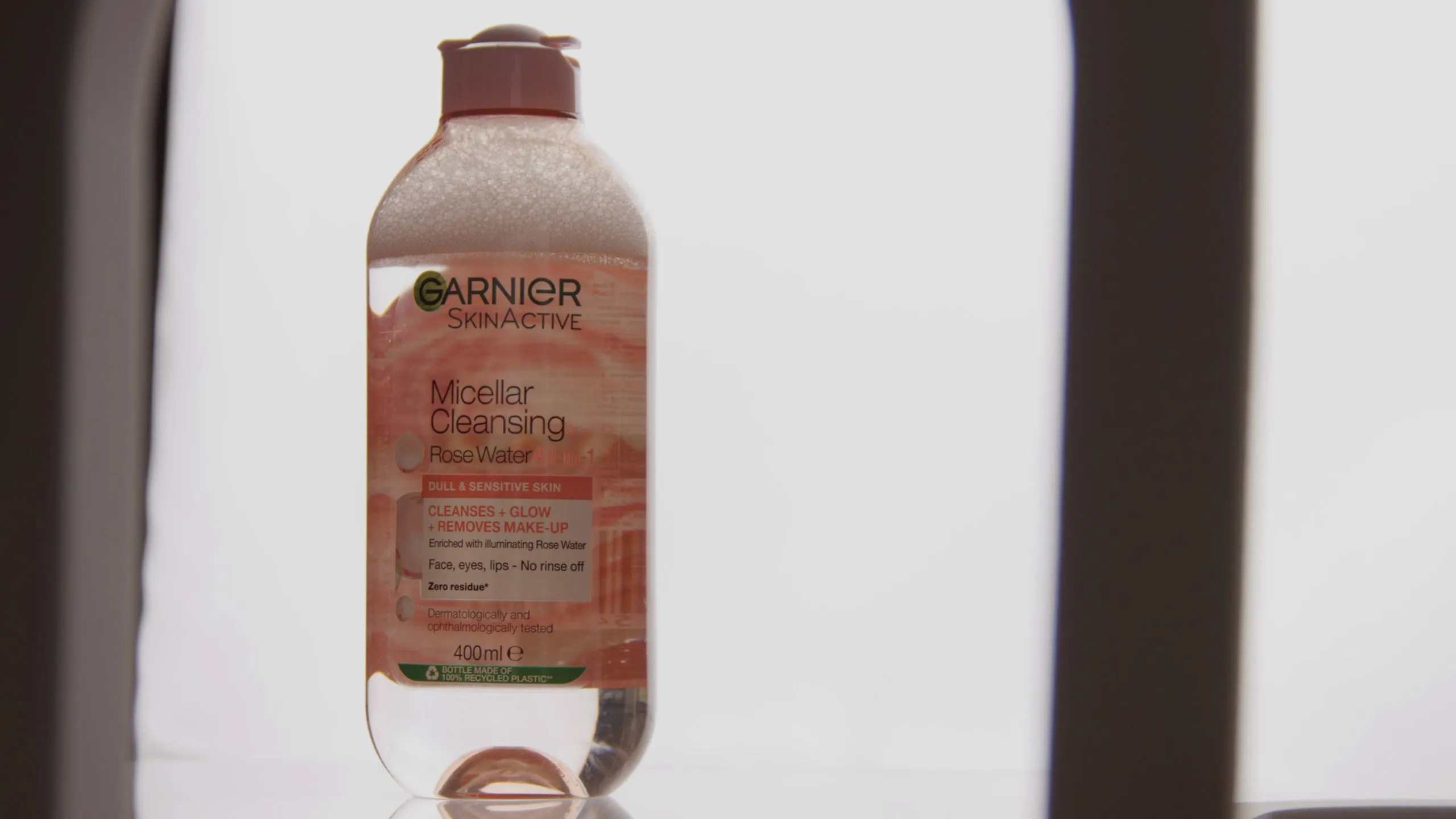 High-end product photography session for Garnier skincare brand.