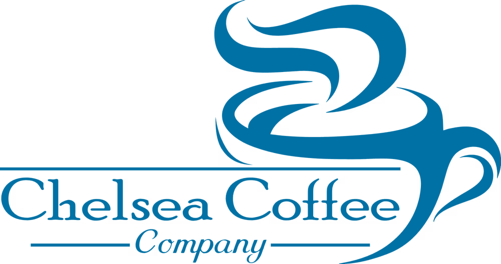 logo of Chelsea Coffee Company in blue