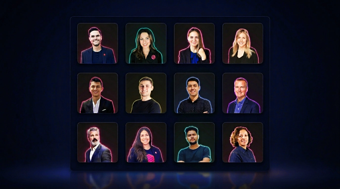 thirdera employee headshot transformation style sample grid
