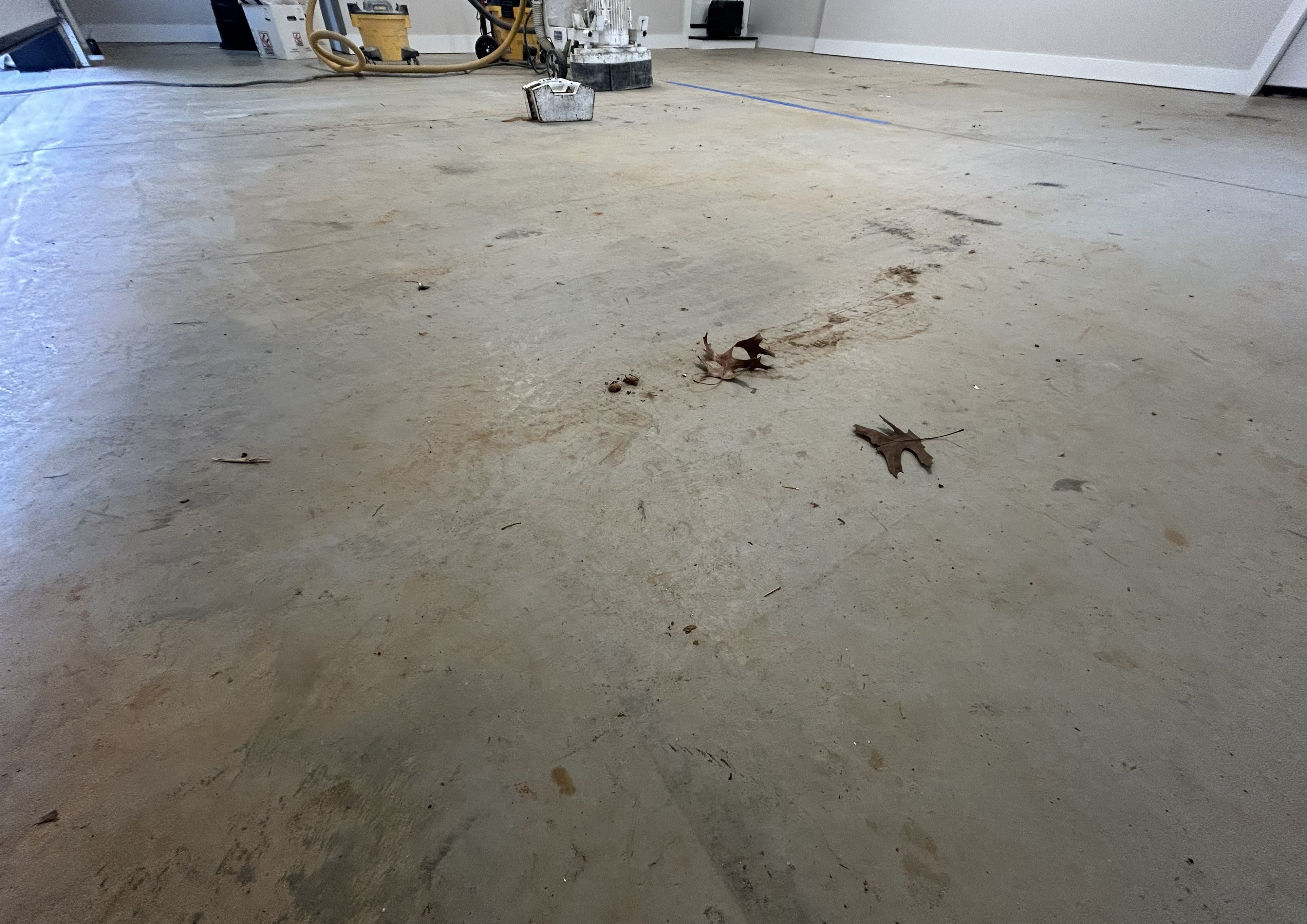 Before concrete coating