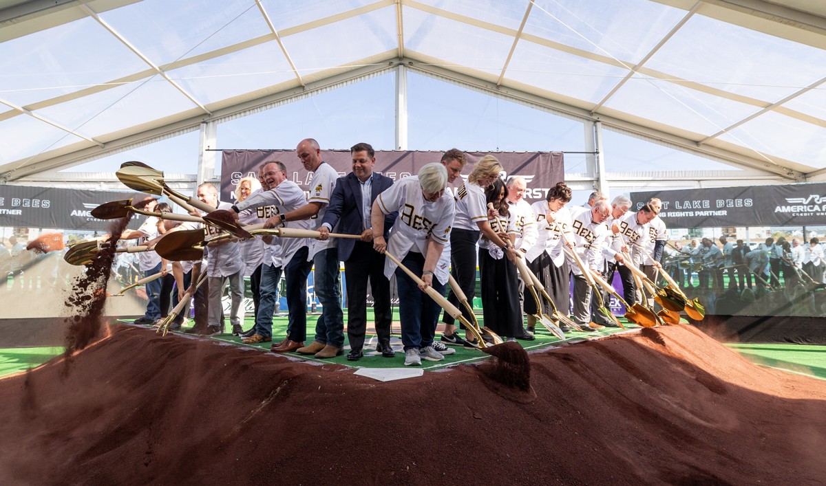 Larry H. Miller Company Salt Lake Bees ballpark groundbreaking ceremony at Daybreak