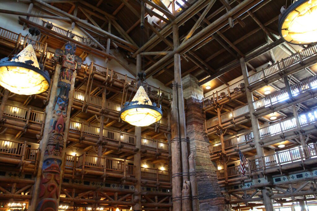 Wilderness Lodge lobby ceiling