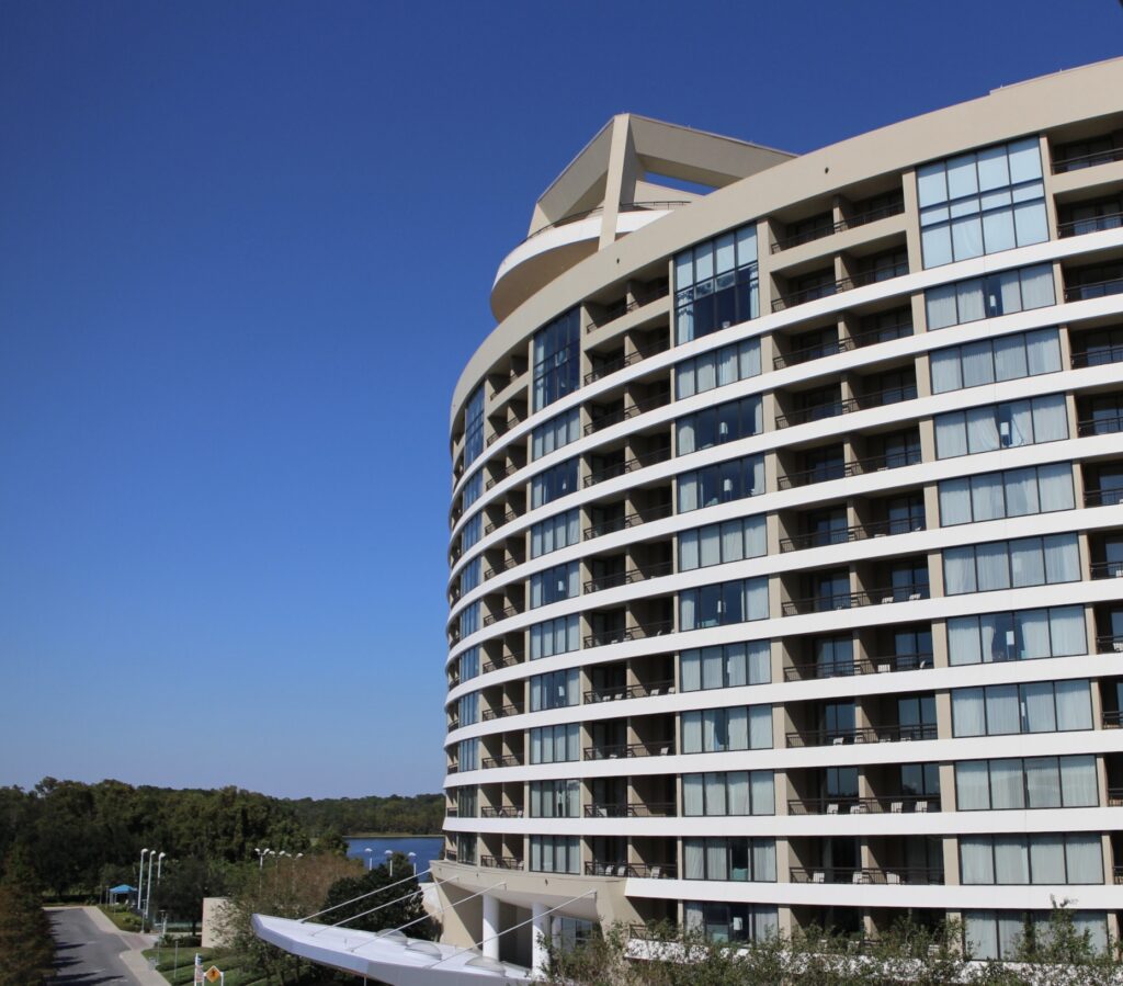 Bay Lake Tower on a sunny day