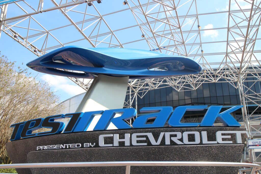 Test Track sign