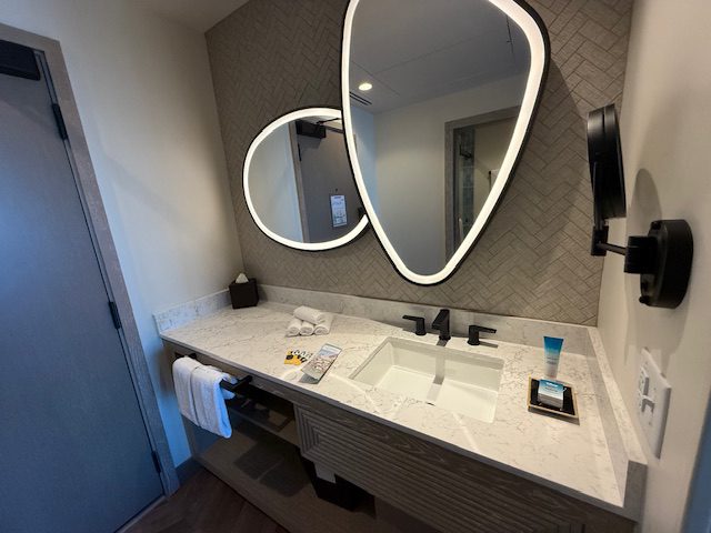 Polynesian Island Tower bathroom mirror.