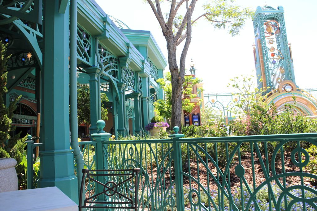 Celestial Park Starbucks seating near entrance.