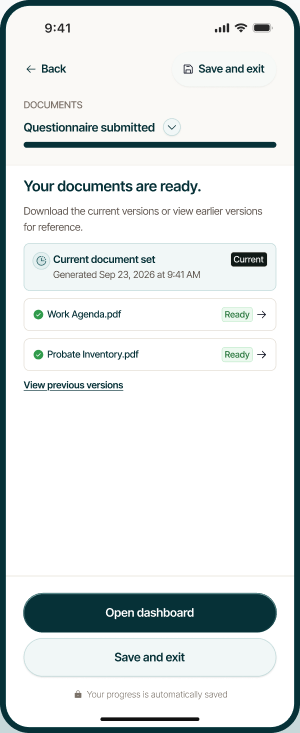 Prefilled. Customized. Ready to sign and file.