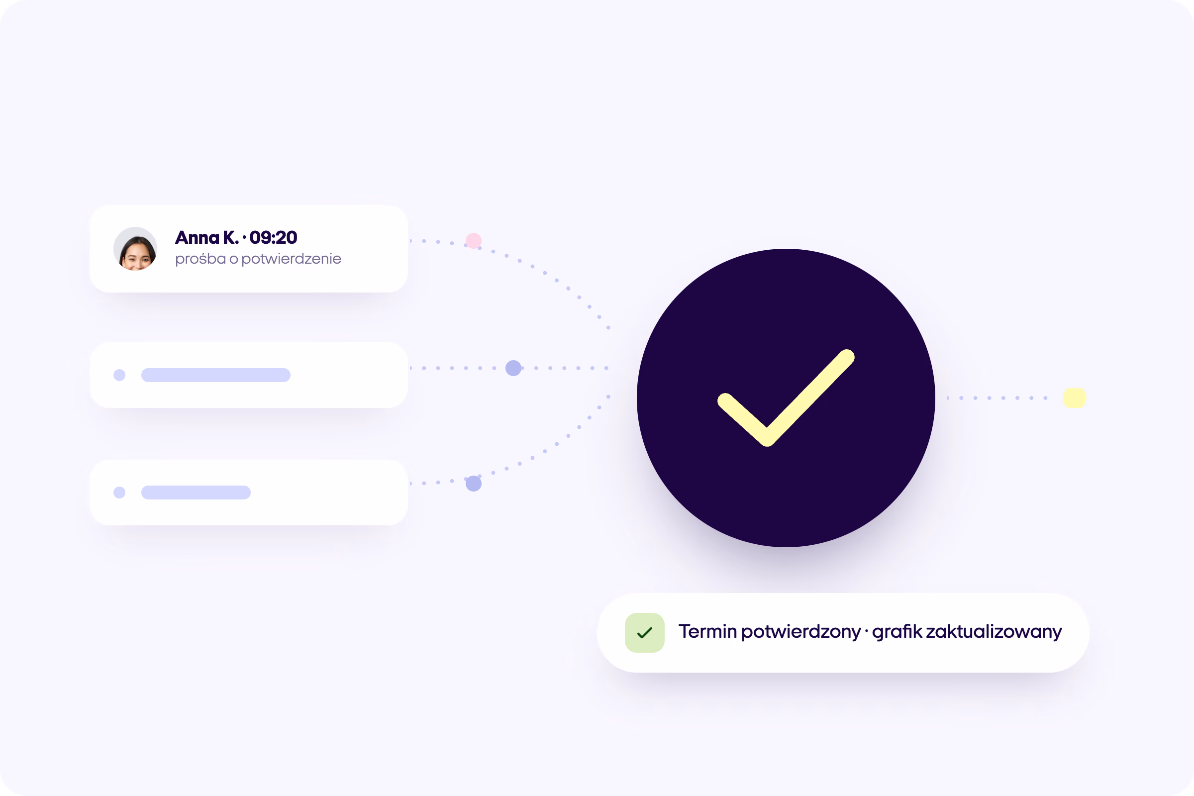 Potwierdzenie wizyty pacjenta i automatyczna aktualizacja grafiku przychodni