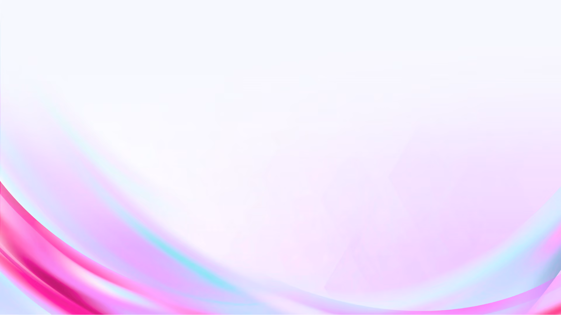 White background with pink and cyan wave curves