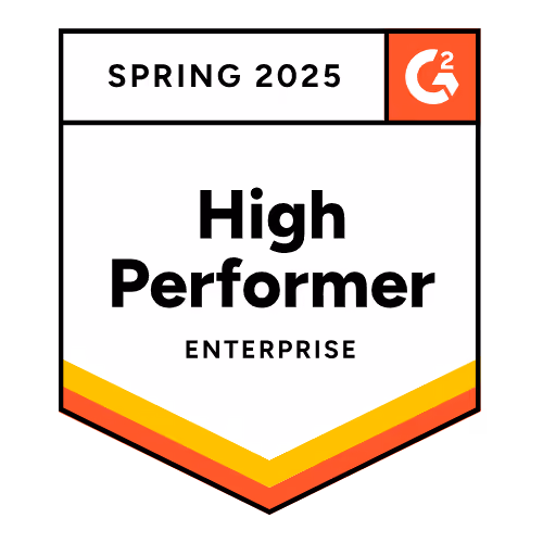 G2 High Performer Enterprise Spring 2025 badge