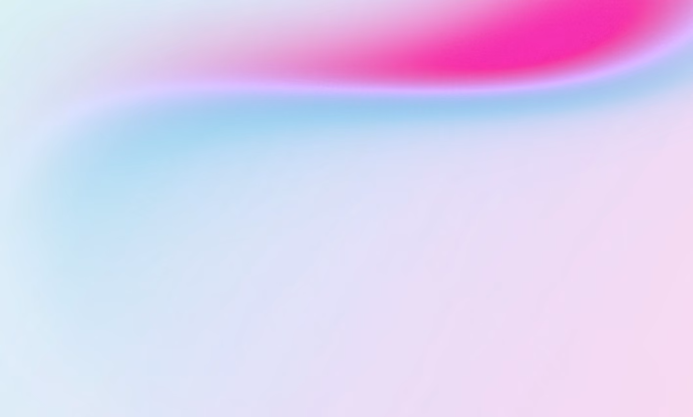 Soft pastel gradient background in pink, cyan and lilac