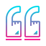 Gradient quotation mark icon