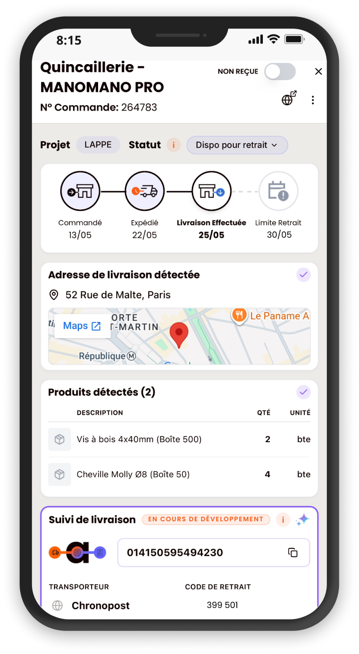 Dashboard Mobile Alatras