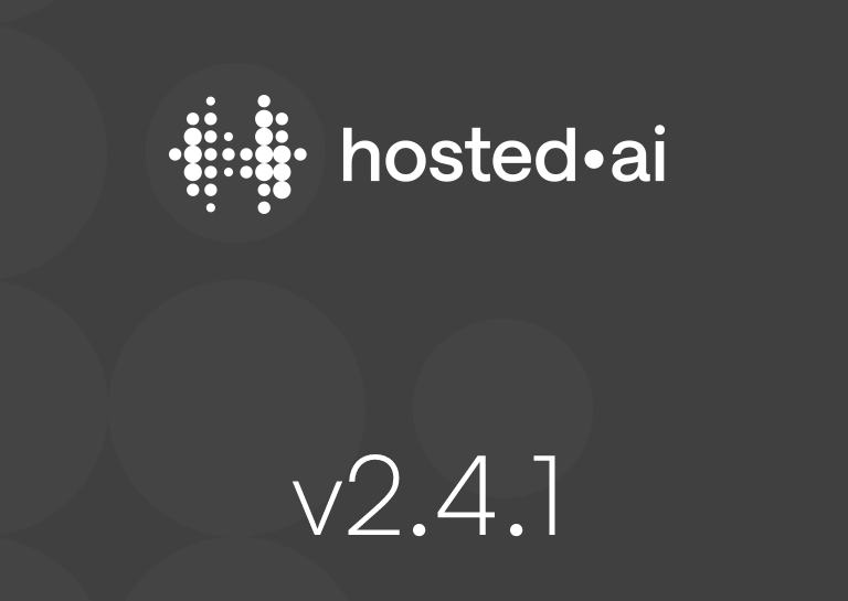 hosted.ai v2.4.1 - scalable neocloud storage, enhanced GPUaaS workflows + auditing