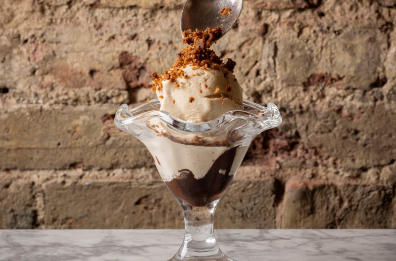 A close-up of fresh ice cream at No.FortyNine