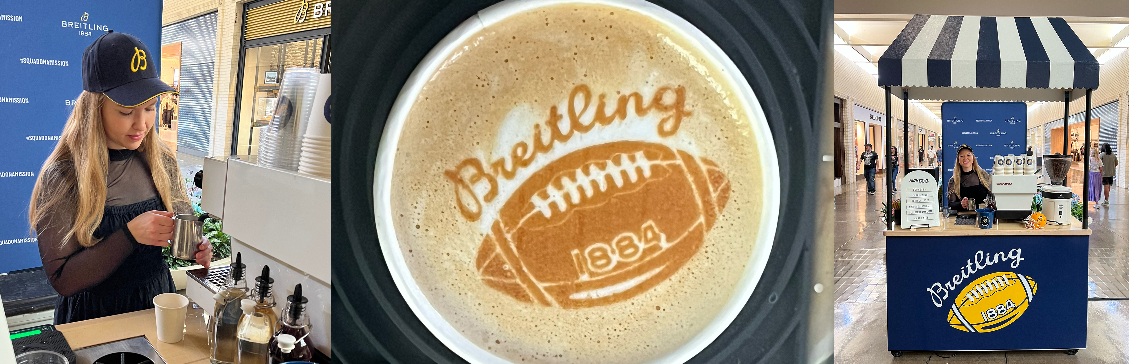 Dallas coffee cart Breitling NorthPark Barista
