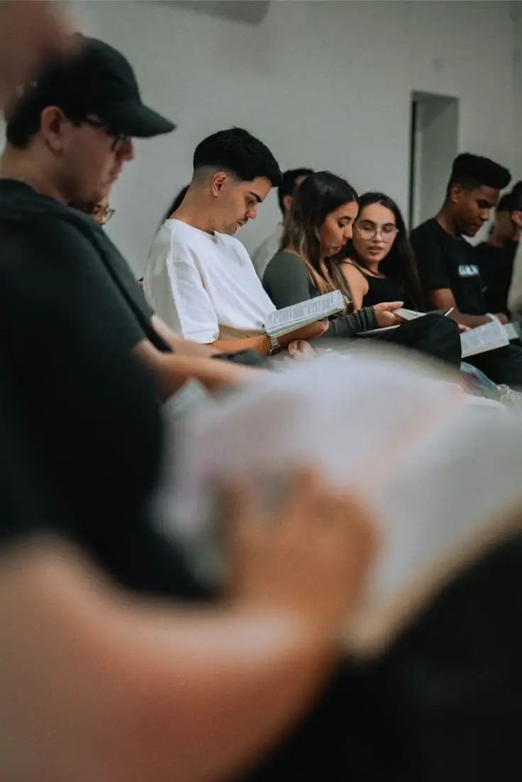 Students reading Bibles