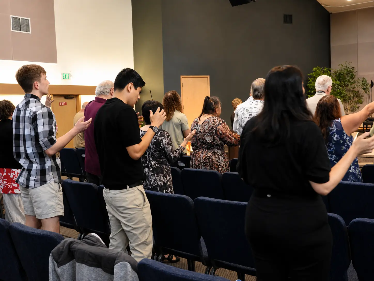 Youth praying together