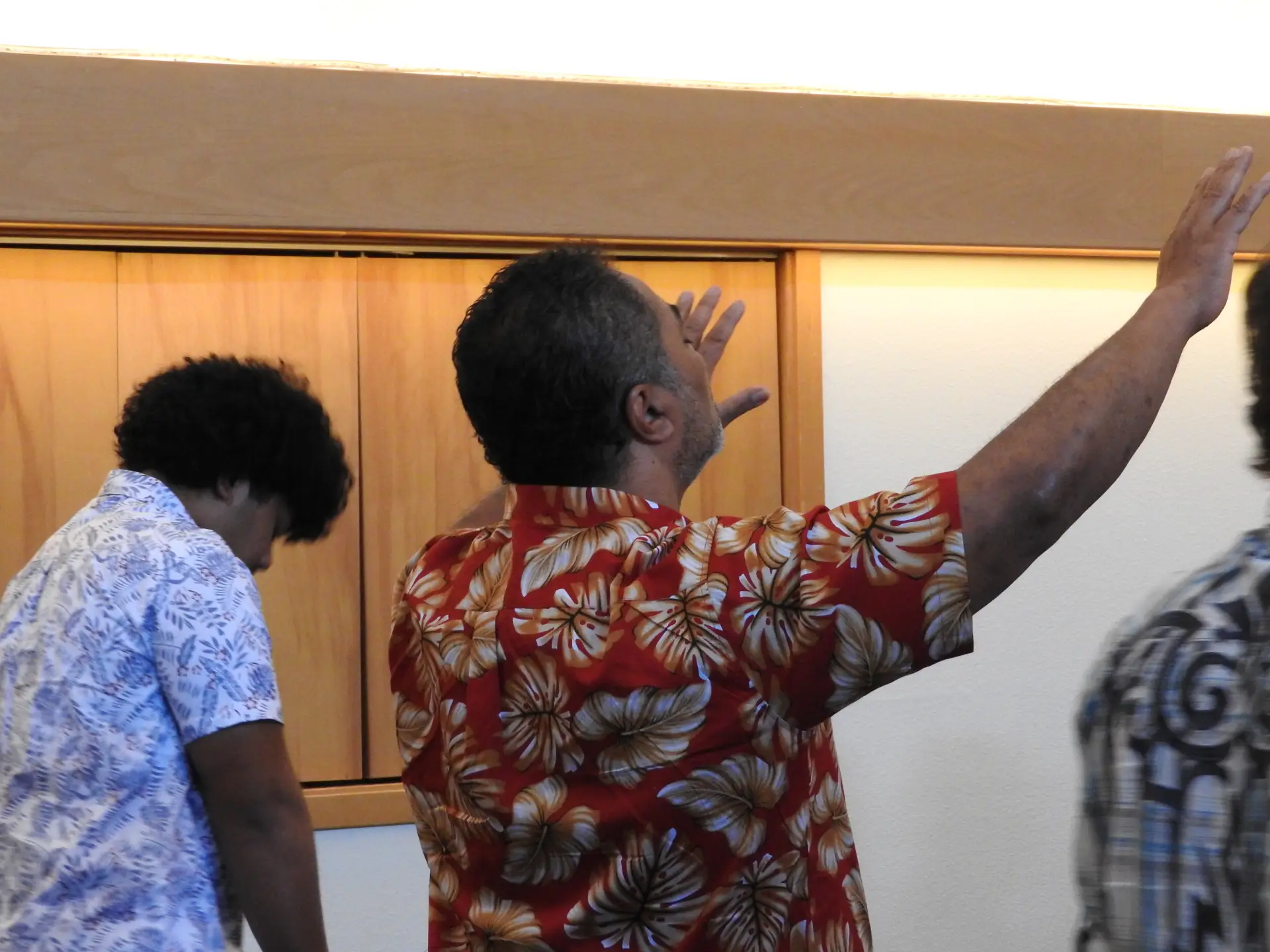 People clapping in church