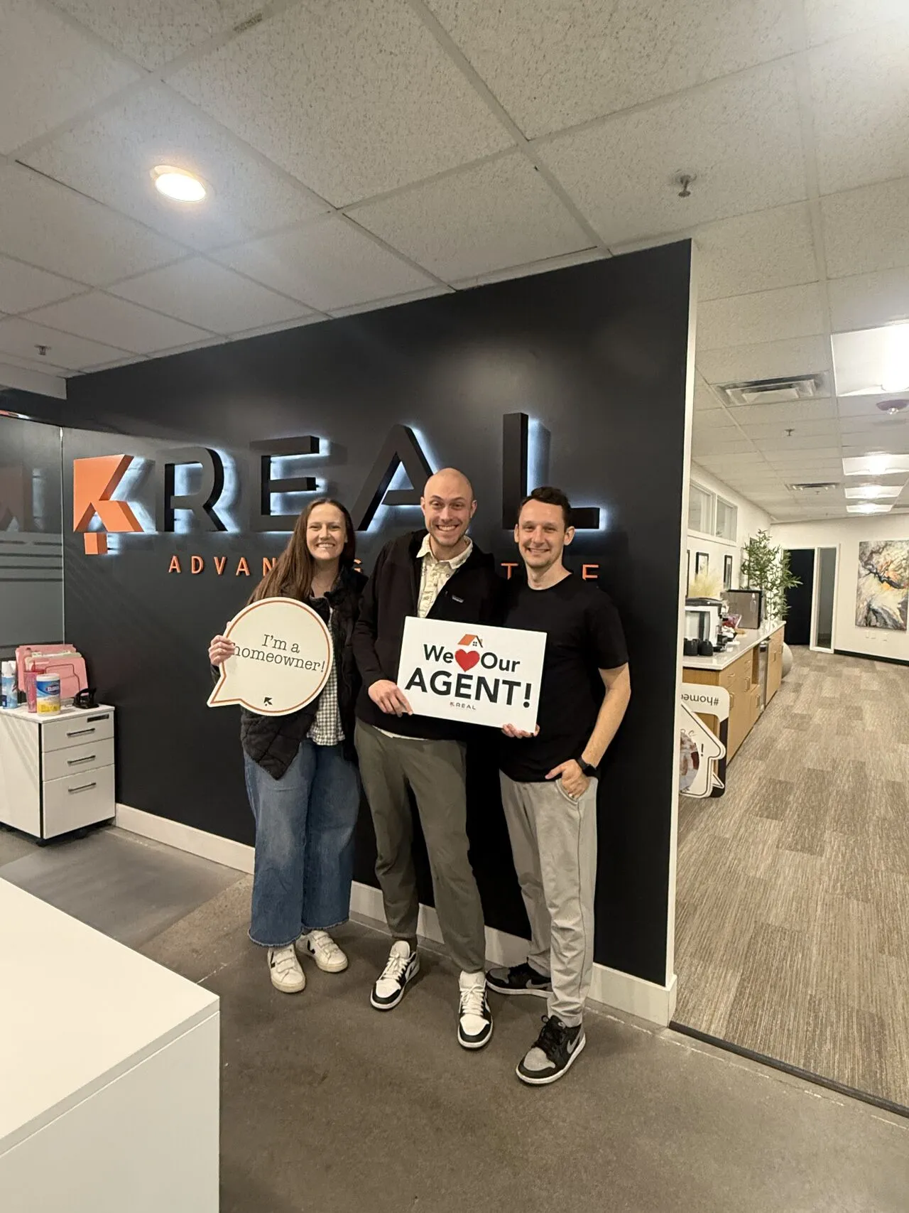 Picture of the Fry Family closing on their home