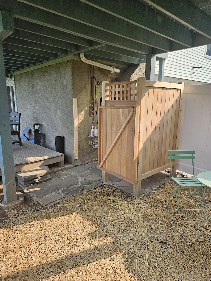 Cedar Outdoor Shower in Warwick