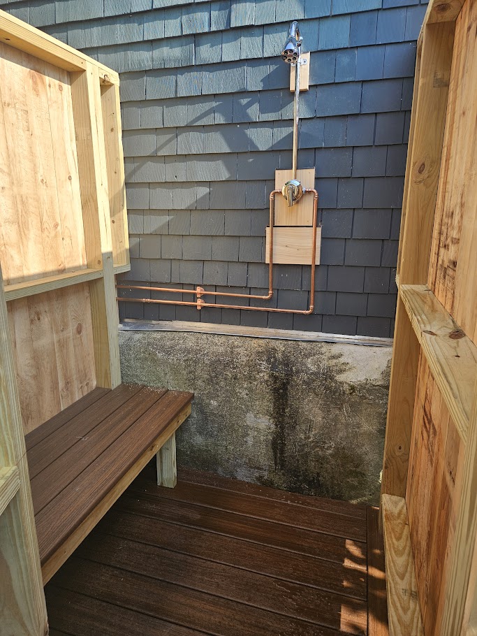 Cedar Outdoor Shower in Portsmouth