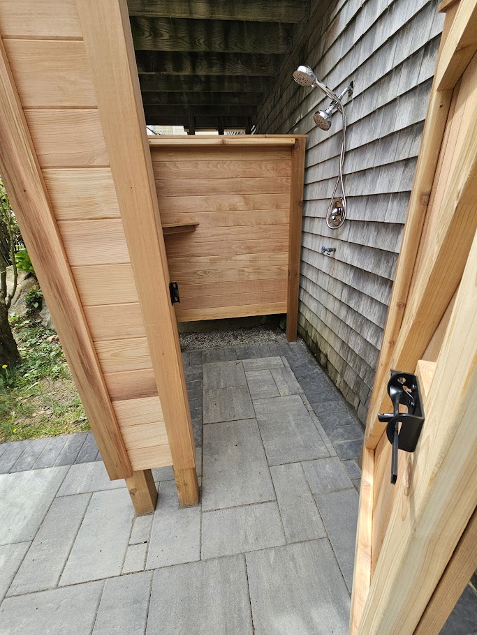 Clear Cedar Outdoor Shower in Saunderstown