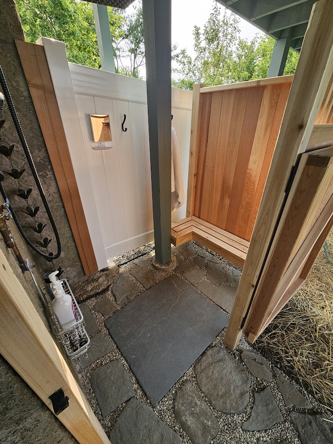 Cedar Outdoor Shower in Warwick