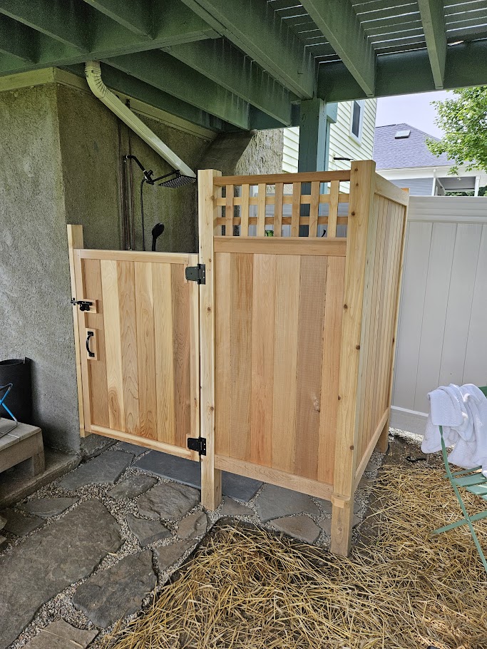 Cedar Outdoor Shower in Warwick