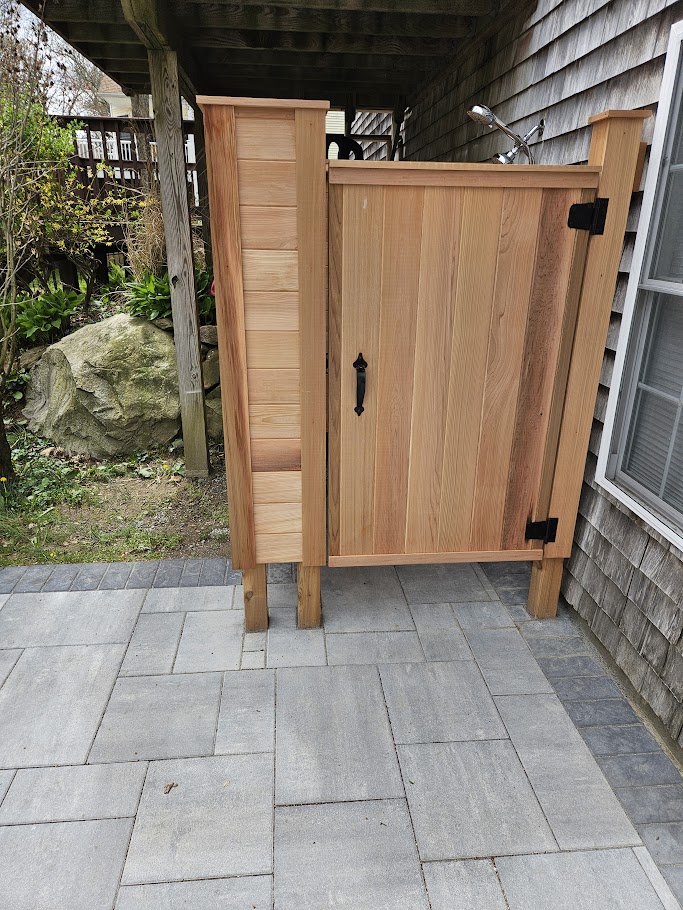 Clear Cedar Outdoor Shower in Saunderstown
