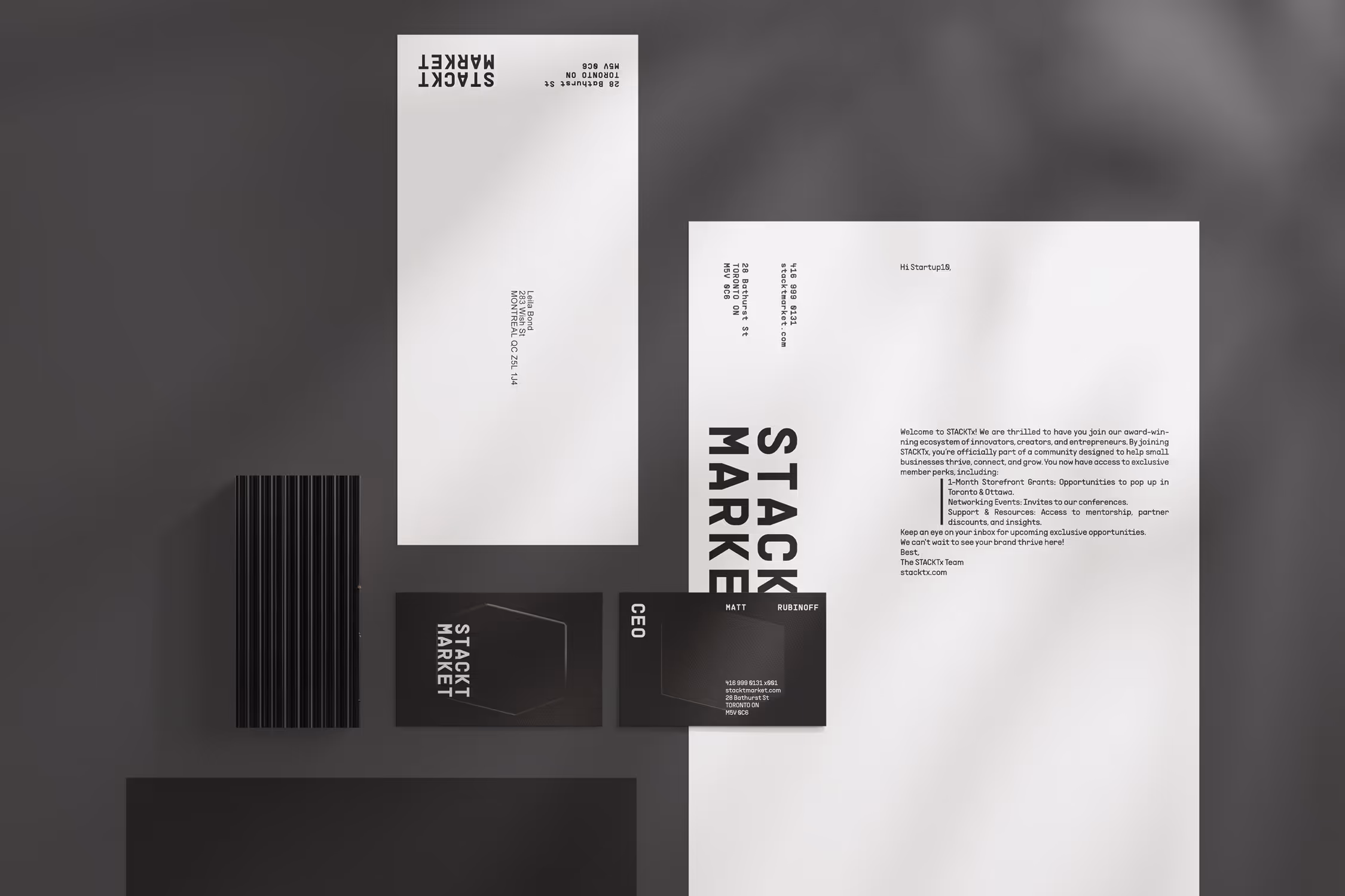 Stackt stationery communications system.