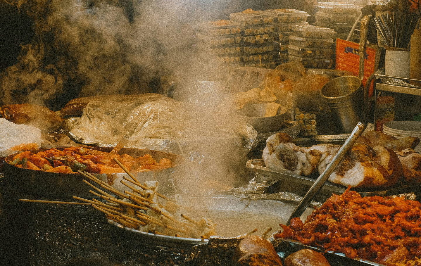 thai food at market in thailand