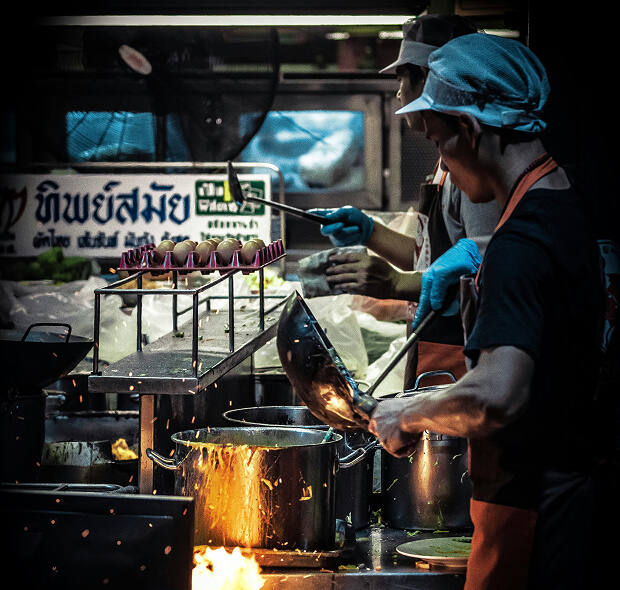 thai chefs cooking in thailand