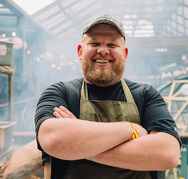 chef sam grainger smiling