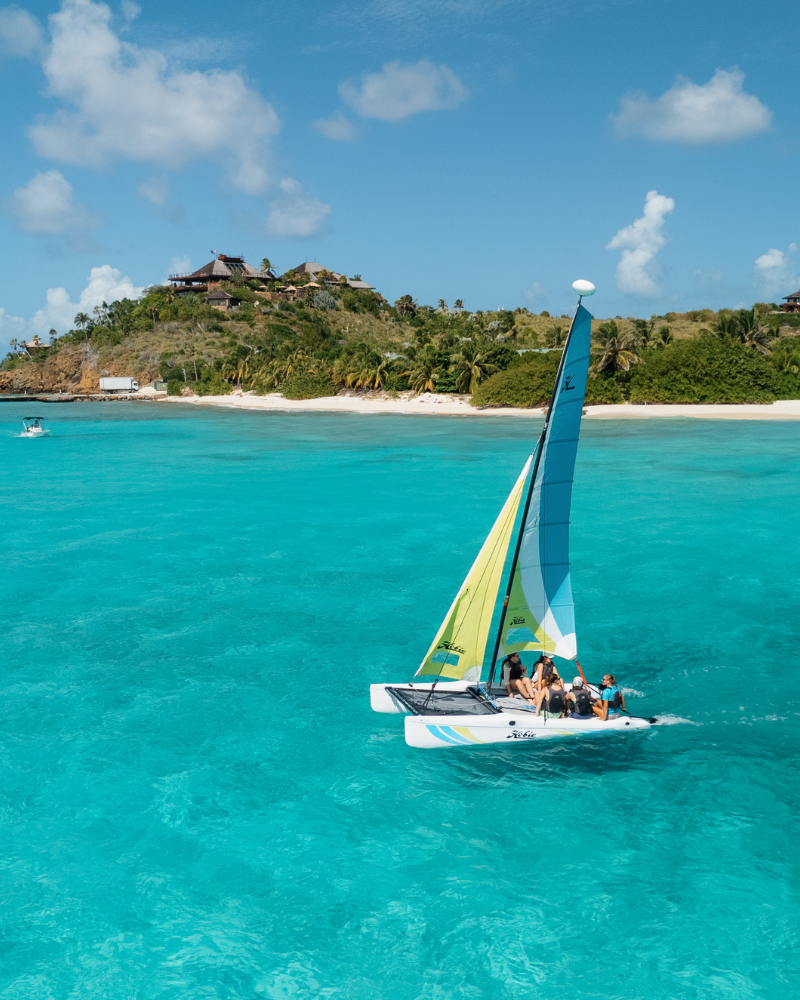Sailing off Necker Island