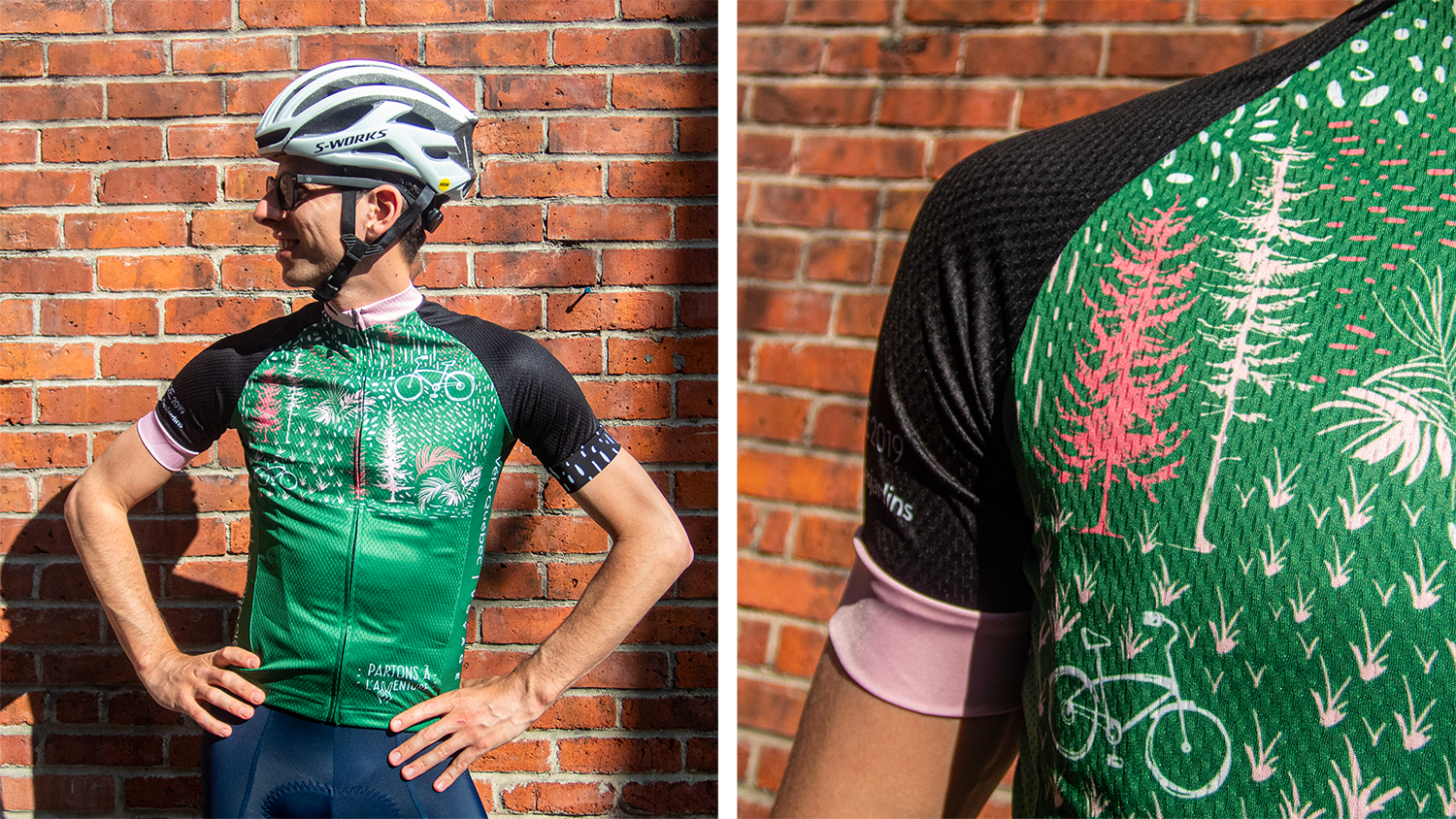 Design de maillot cycliste Vélo Québec, vue avant