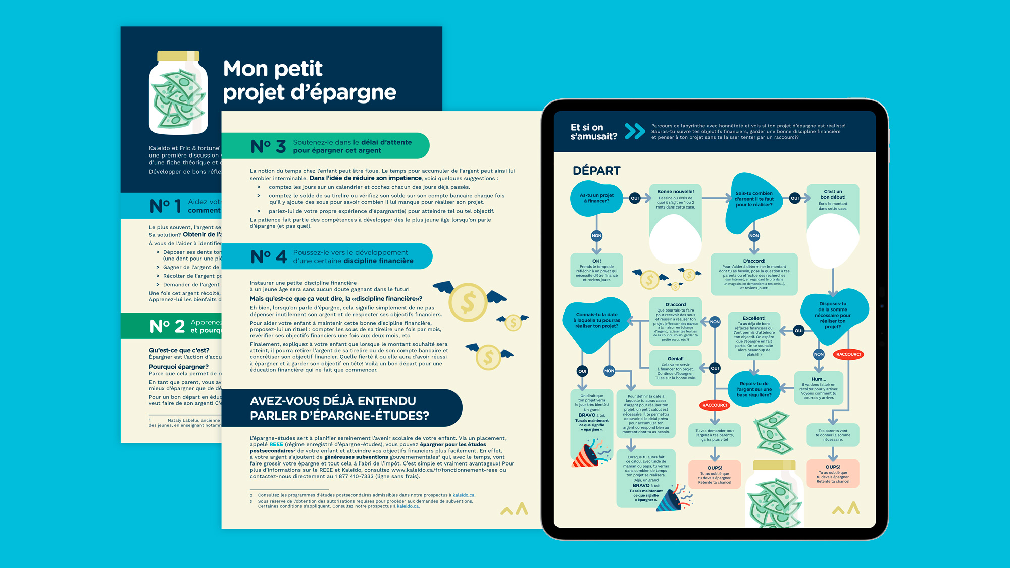 Outils éducatifs d'épargne-études Kaleido