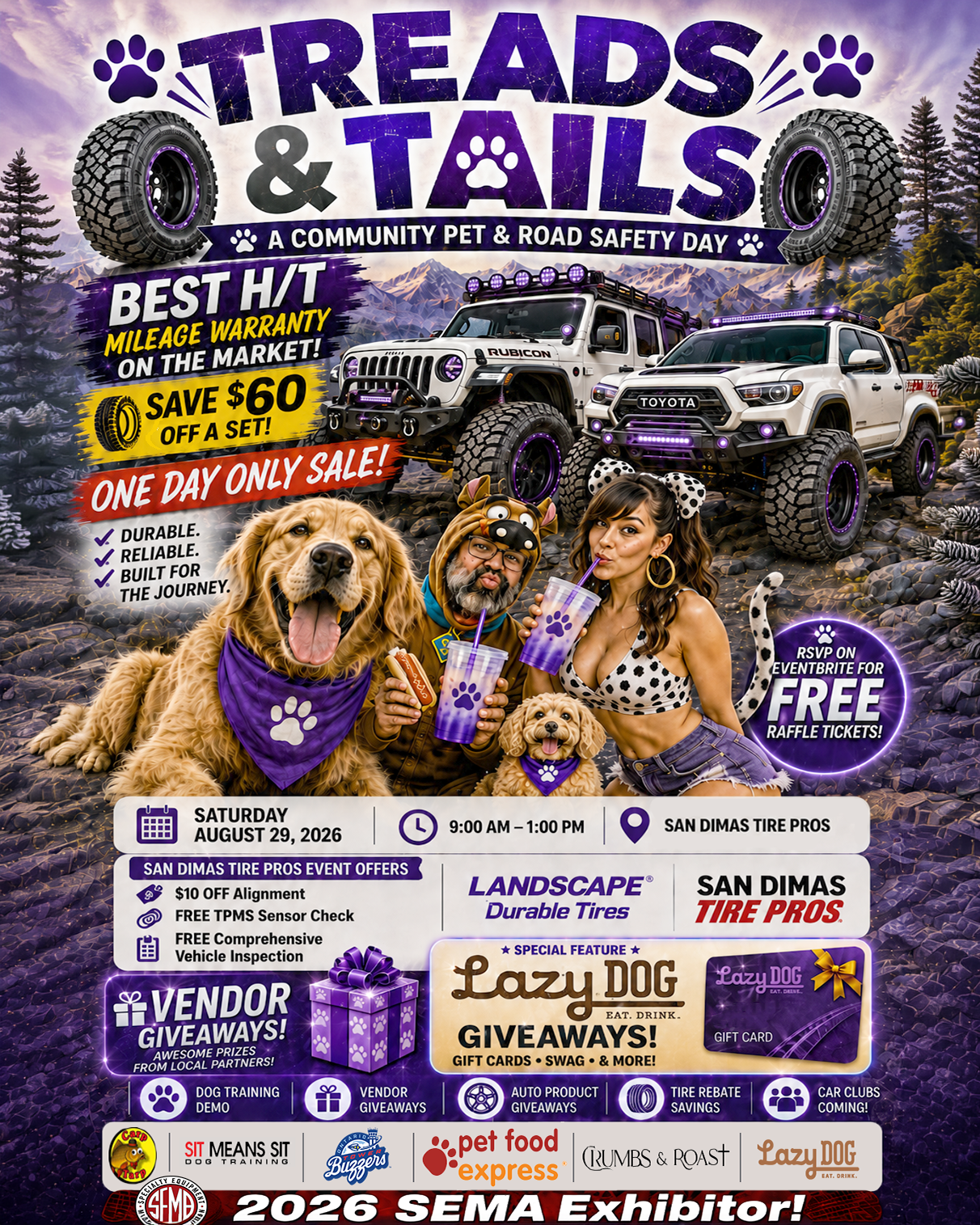 Treads and Tails tire sales event in San Dimas