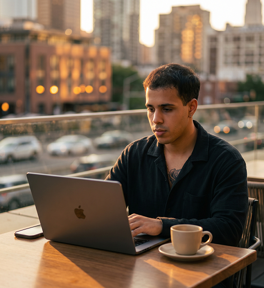 TJ, founder of Yield Studio — Figma-to-Webflow designer for finance brands