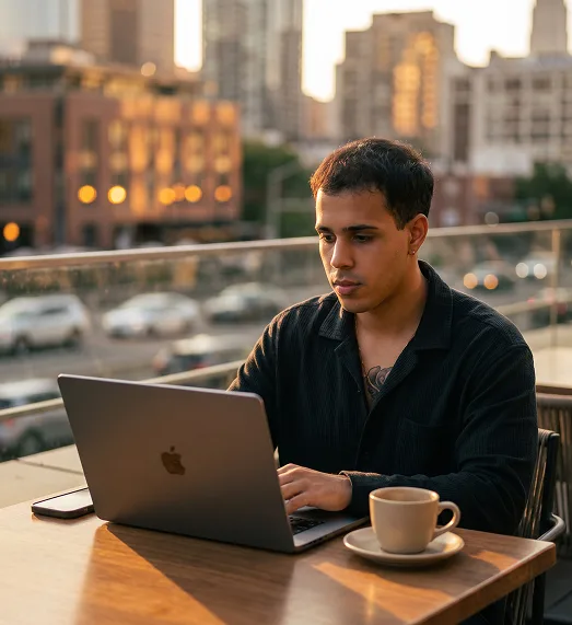 TJ, founder of Yield Studio — Figma-to-Webflow designer for finance brands