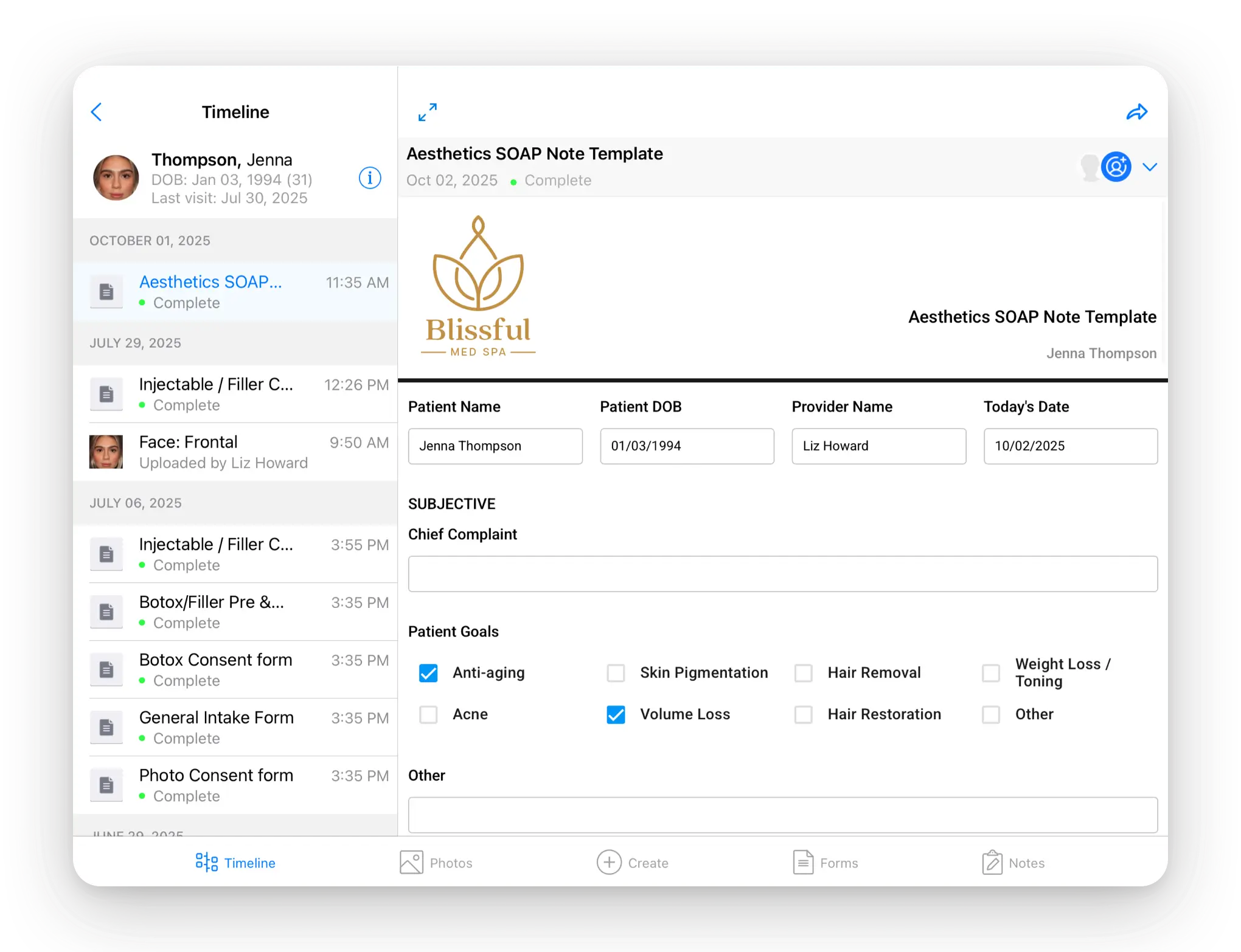 HIPAA-compliant secure photo storage connected to the patient record