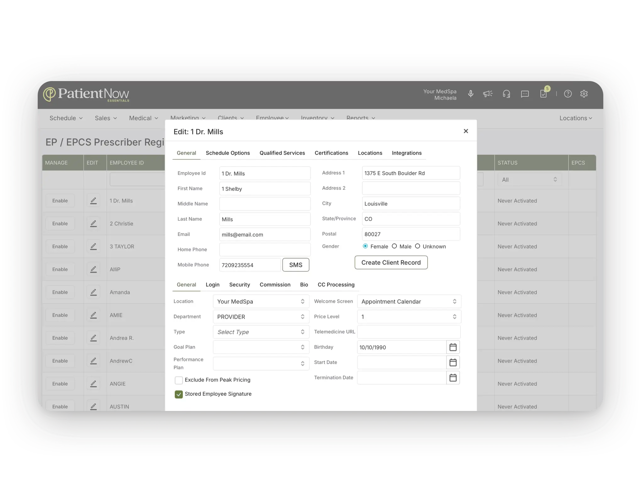 Insurance claims and cash-pay handled in one billing ledger